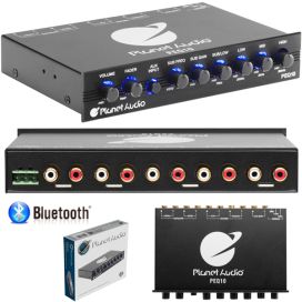 PLANET AUDIO Half-DIN 4-Band Car Stereo EQ Graphic Equalizer w/Aux-input