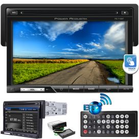 POWER ACOUSTIK 7" 1-DIN In-Dash Touchscreen DVD Car Stereo Radio with BT+